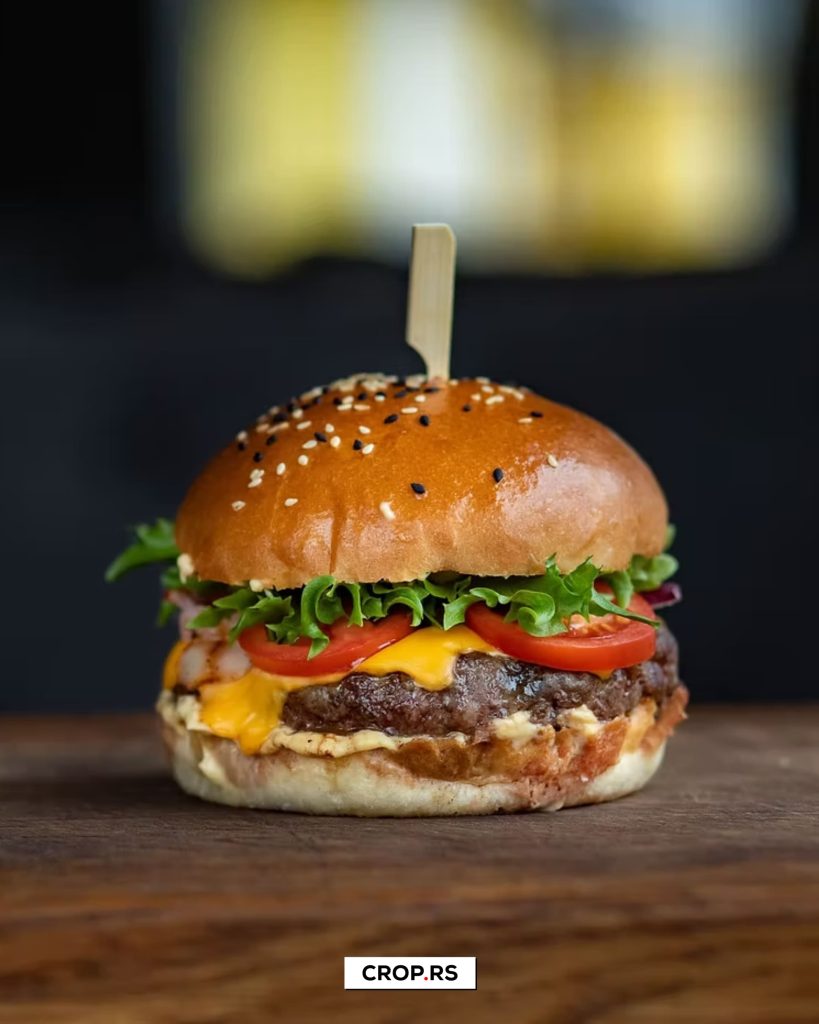 Profesionalna fotografija burgera za restoran u Nišu